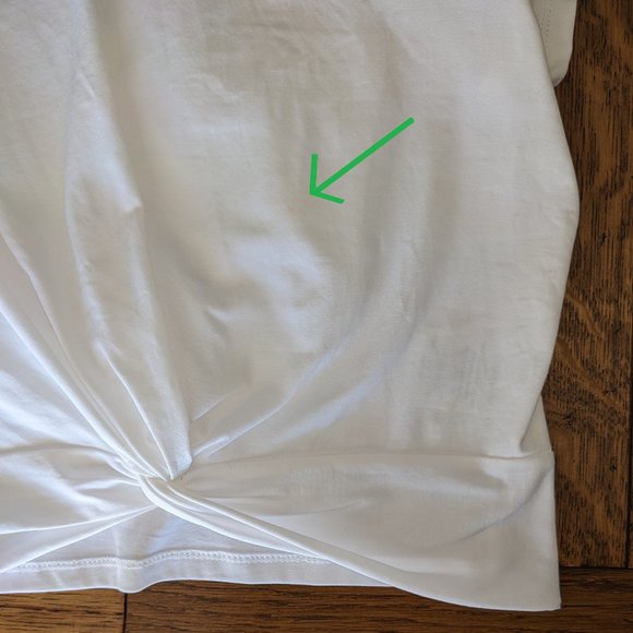 White Gajigaji Short Sleeve Knot Front Crop Top in a Misses size Medium - Picture 12 of 13